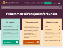 Tablet Screenshot of pensjonistforbundet.no
